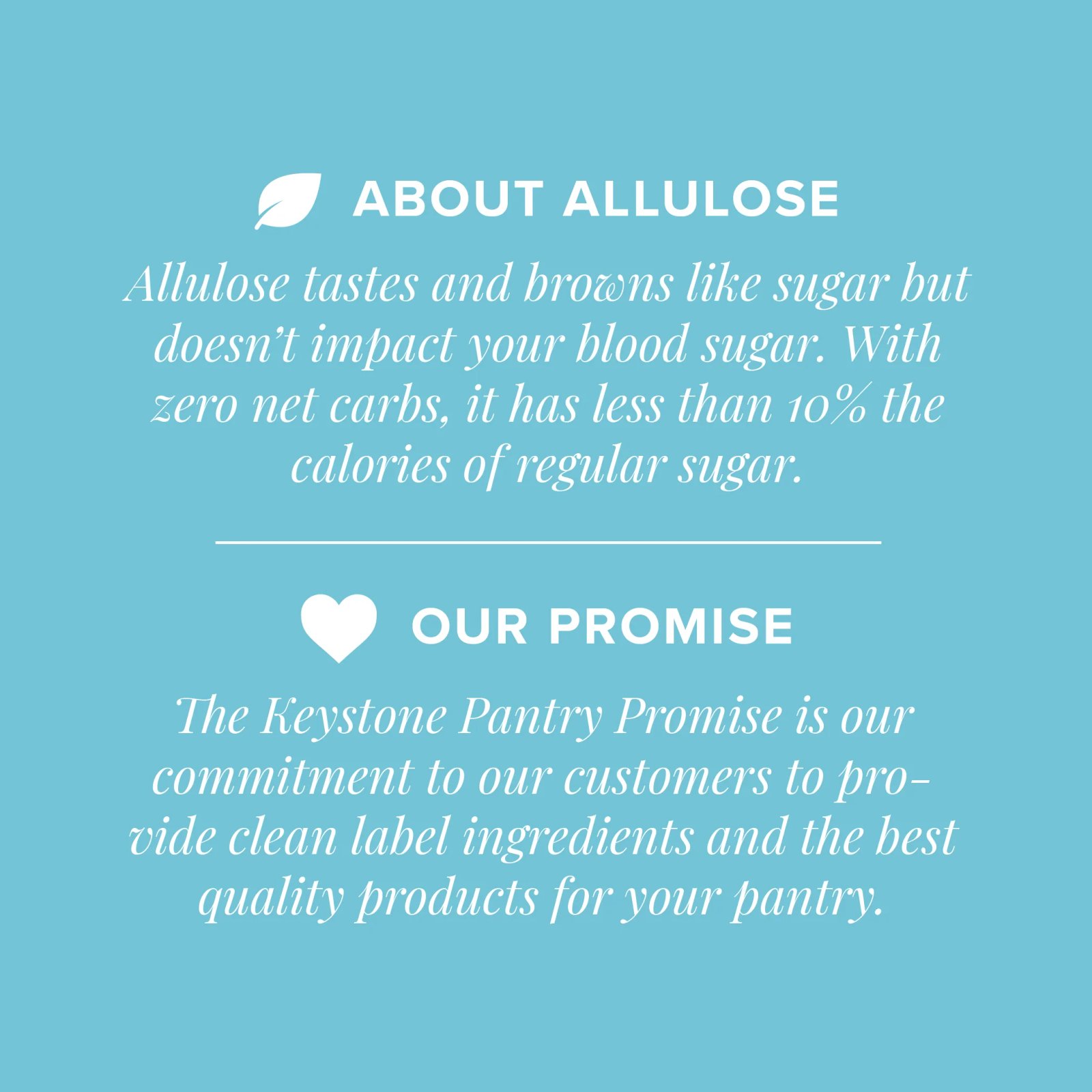 Keystone Pantry Allulose & Our Promise. Adding Flavoring without the sugars