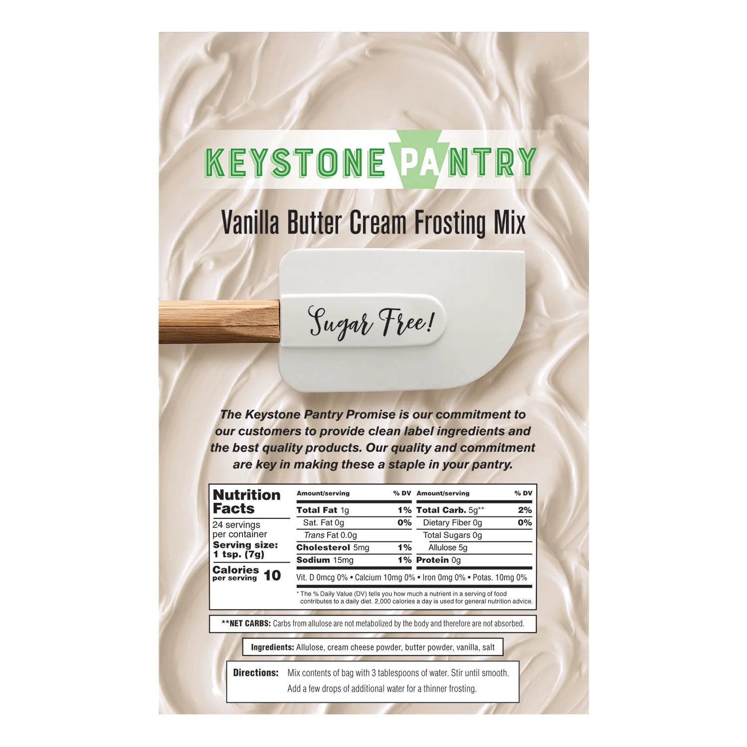 Keystone Pantry Sugar Free Vanilla Frosting