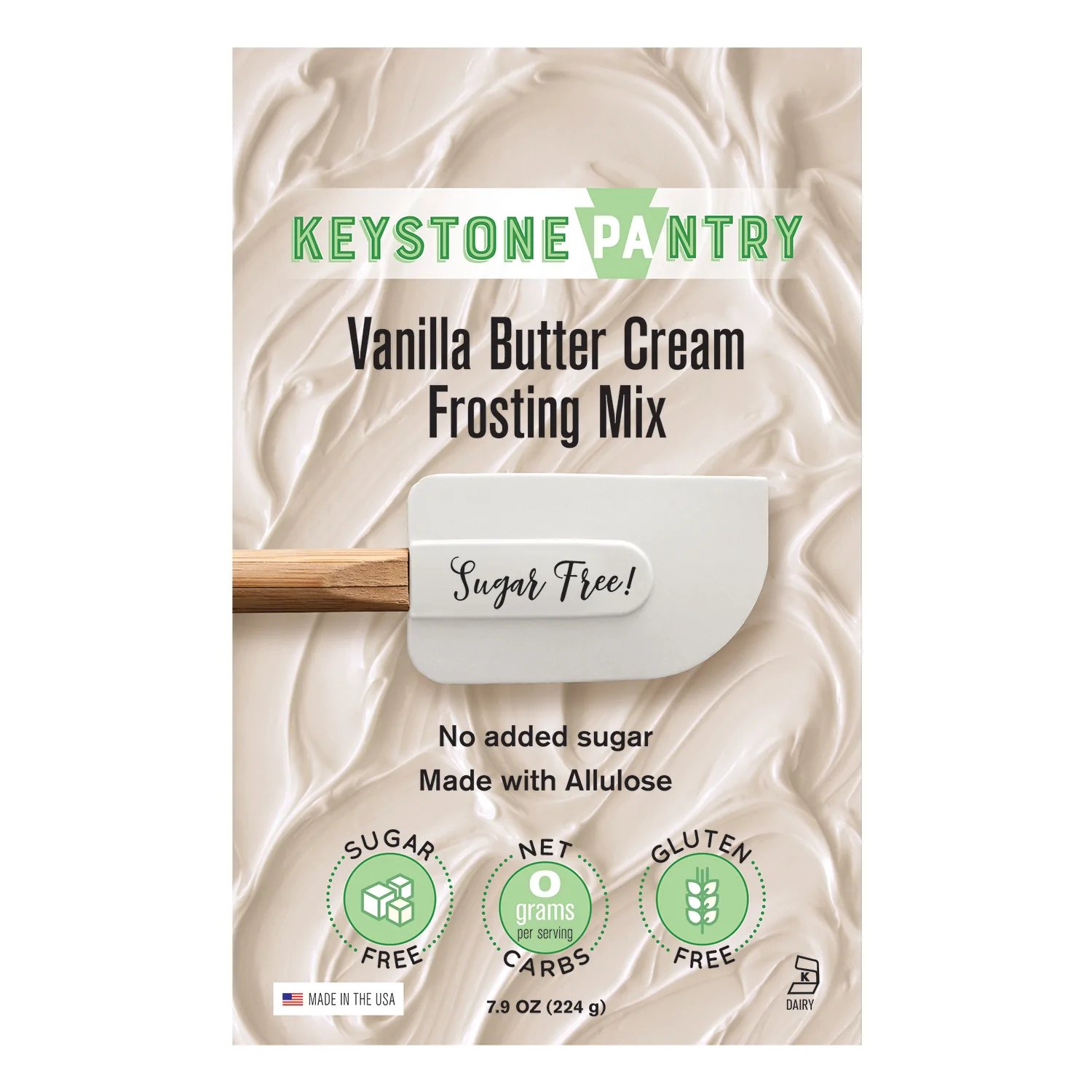 Kosher Dairy, Sugar Free, Naturally Sweetened Frosting
