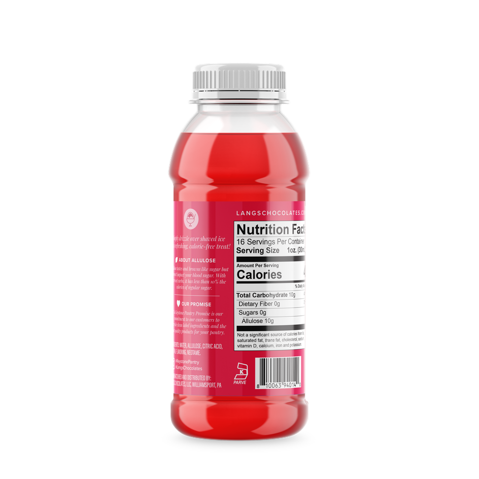 Keto and Diabetic Friendly Cherry Flavored Shaved Ice Syrup