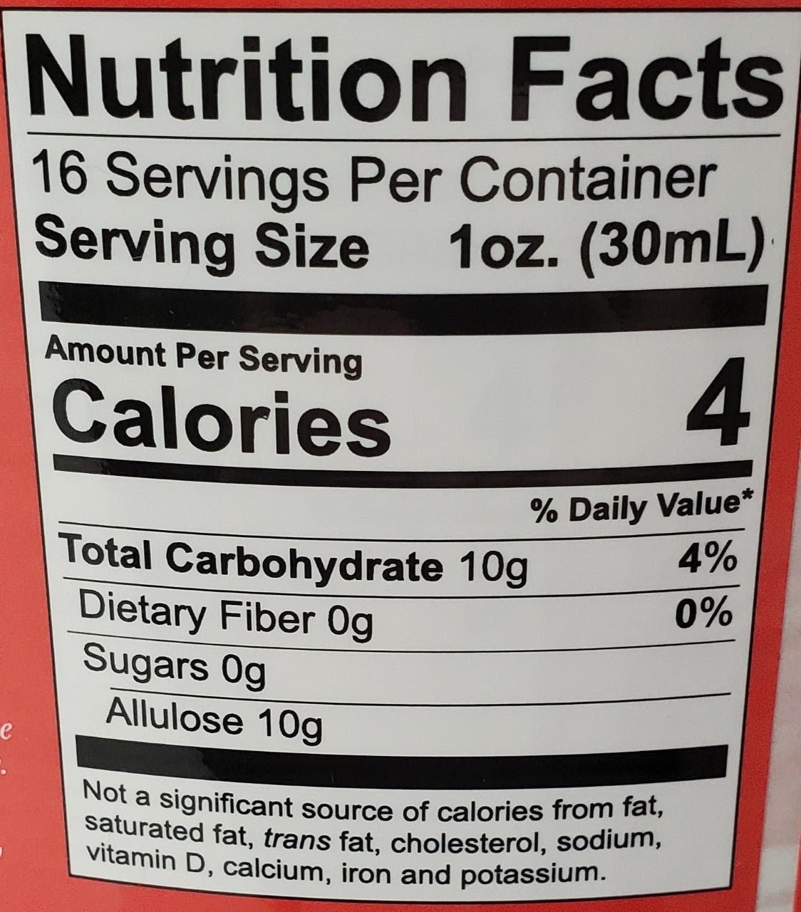 Shaved Ice Syrup Cherry Low Carb No Added Sugars Healthy Treat