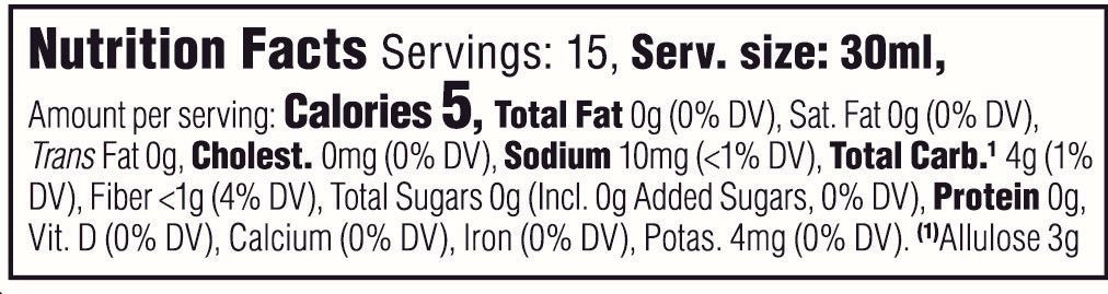 Keystone Pantry Corn Syrup Replacer Nutritional Facts