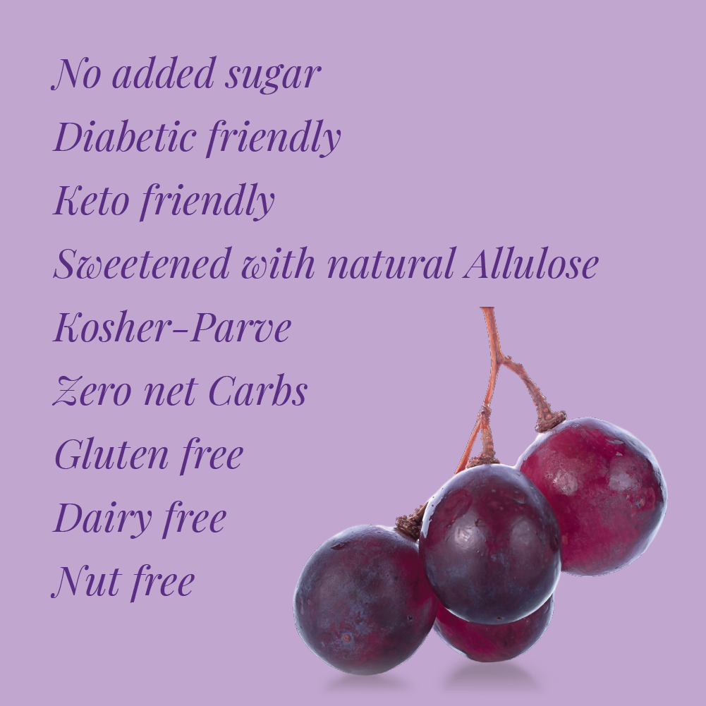 Keystone Pantry Keto Shaved Ice Syrup Grape sweetened with natural Allulose Healthy option