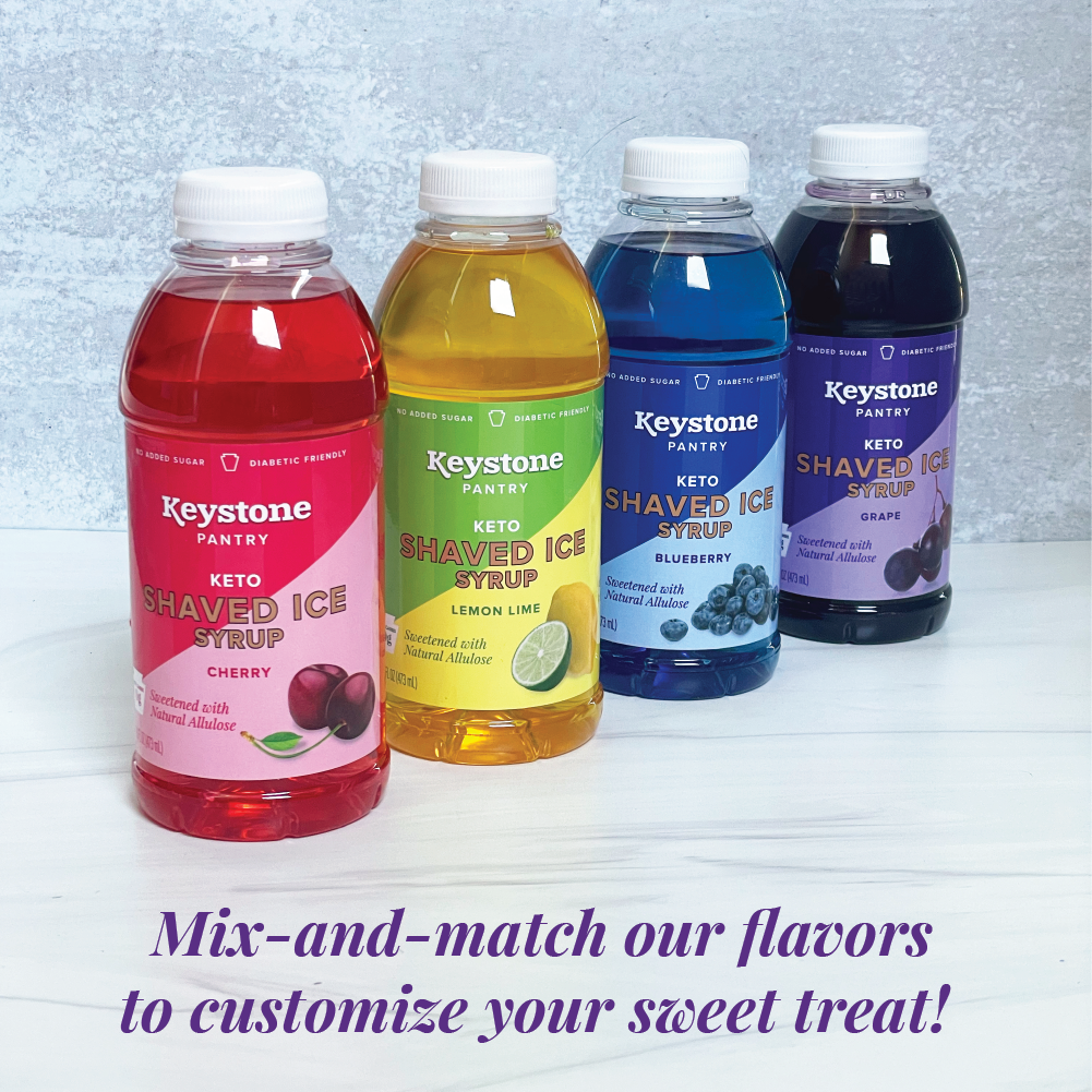 Keystone Pantry Keto Diabetic Friendly Shaved Ice Syrup Flavors