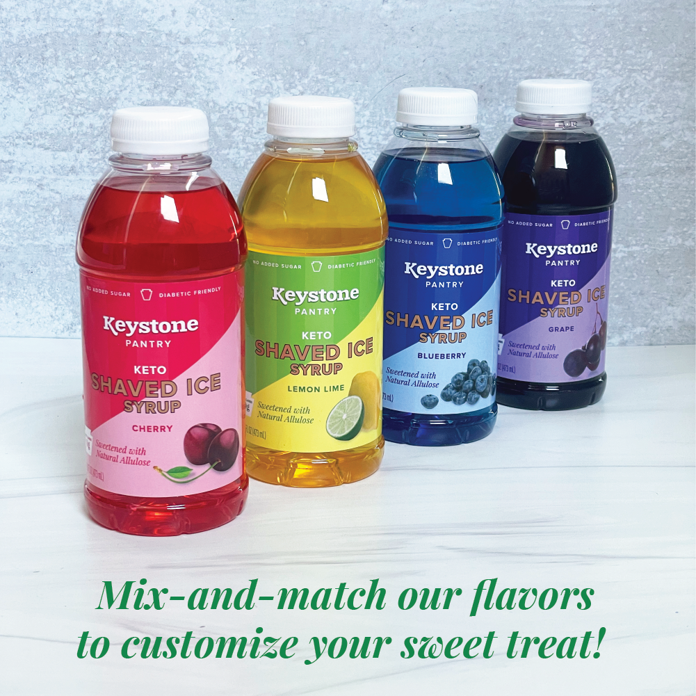 Keystone Pantry Keto Diabetic Friendly Shaved Ice Syrup Flavors
