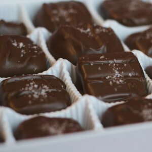 Handcrafted Dark Chocolate Sea Salt Caramels