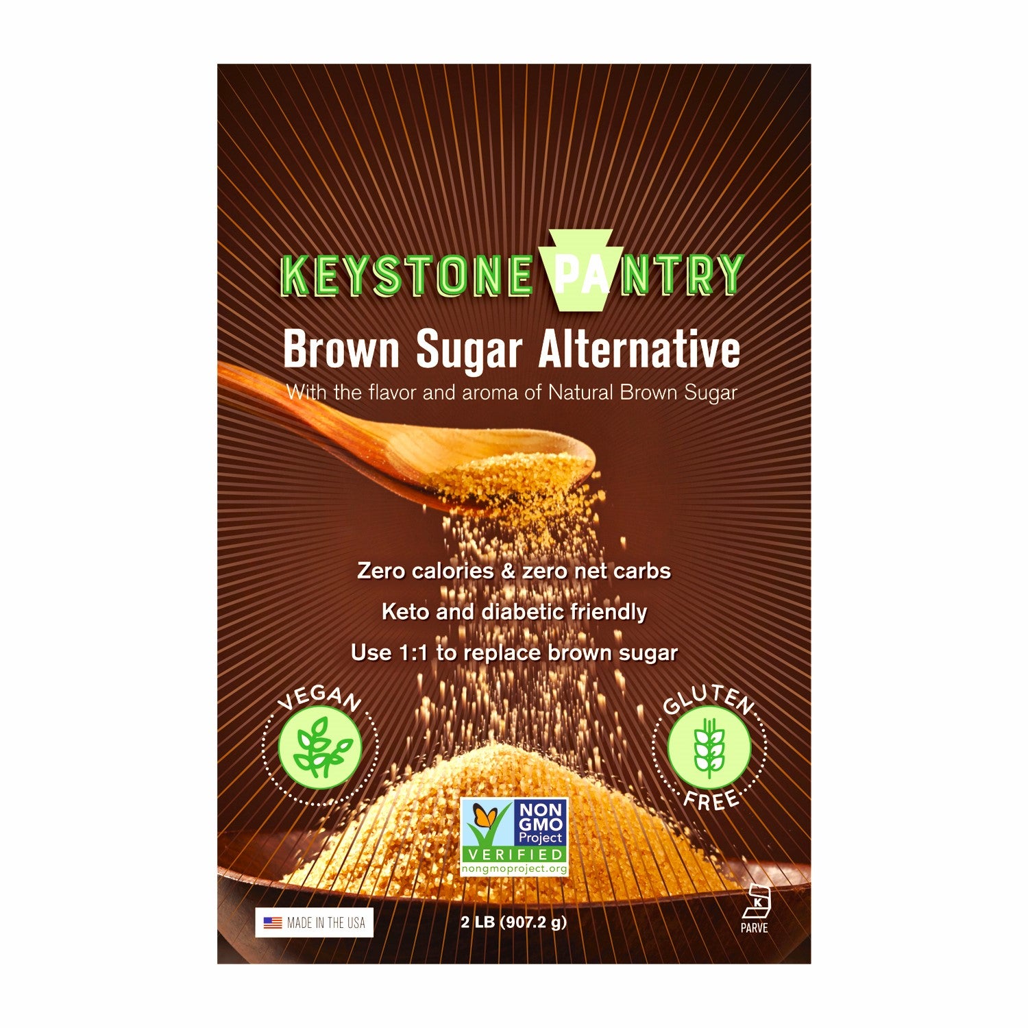 Keto Brown Sugar w/ Erythritol 2lbs