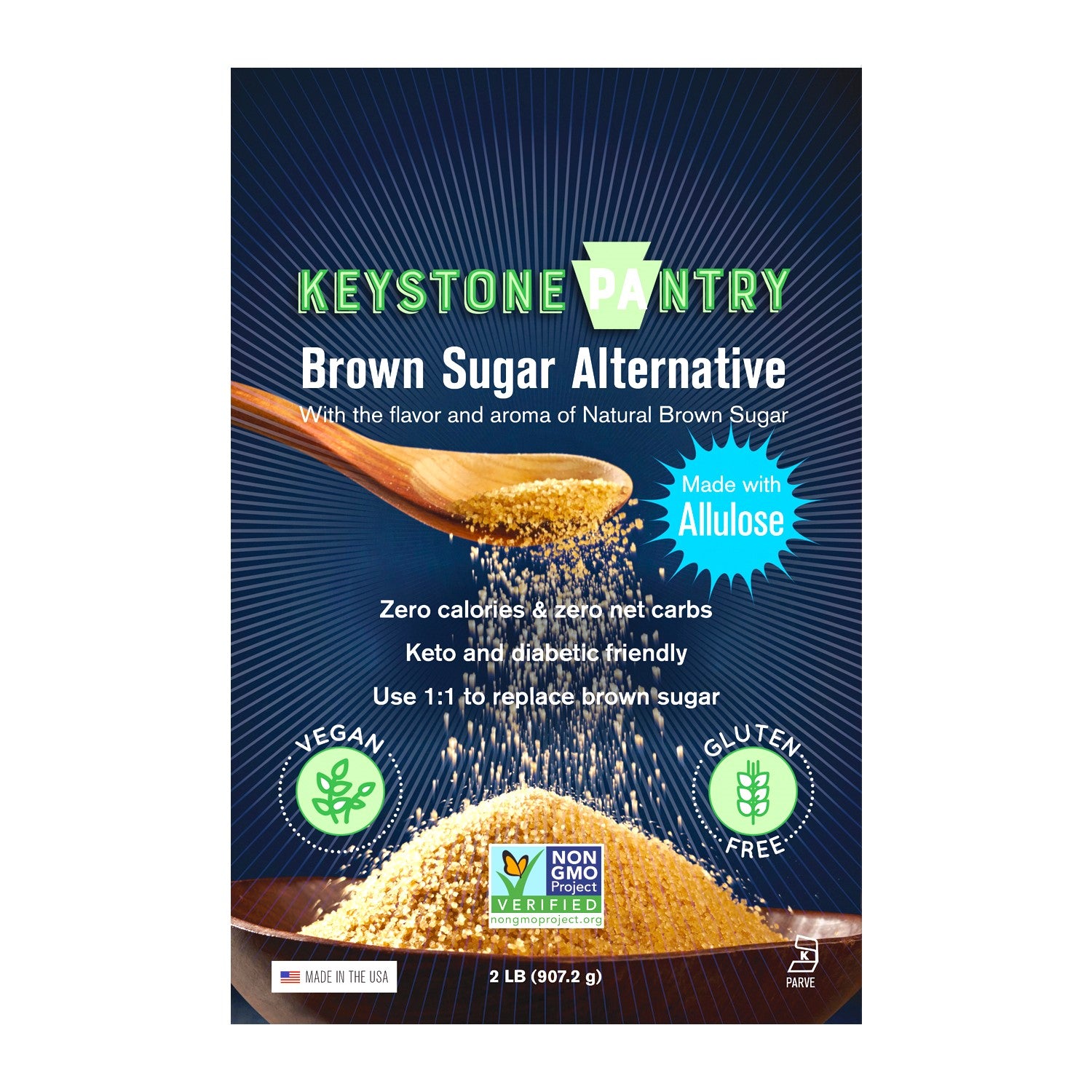 Keto Brown Sugar Substitute with Allulose 2lbs