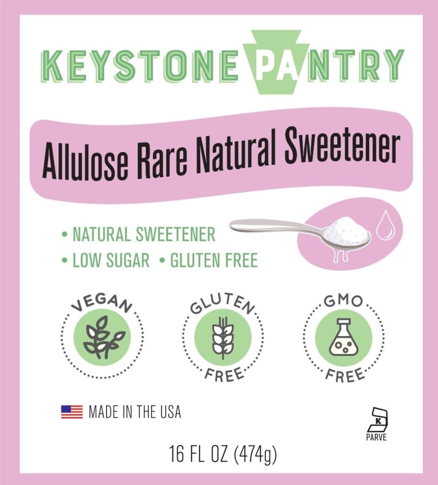 Keystone Pantry's Rare Sweetener Vegan Diabetic Kosher Pareve Friendly NON GMO