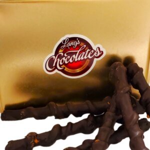 Amazing Dark Chocolate Caramel Pretzel in 32 oz. Tin