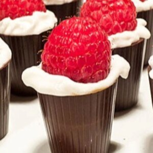 White Chocolate Mousse in Mixed Chocolate Dessert Cups